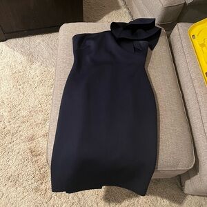 Eliza J One Shoulder Scuba Crepe Cocktail Dress